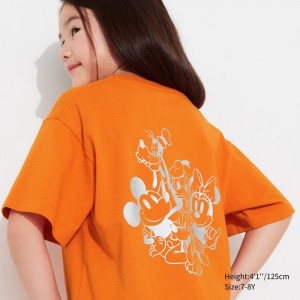 Koszulki Z Grafiką Dziecięce Uniqlo Mickey Shines UT (Short-Sleeve) Pomarańczowe,Uniqlo Polska | S412870