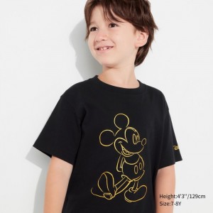 Koszulki Z Grafiką Dziecięce Uniqlo Mickey Shines UT (Short-Sleeve) Czarne,Uniqlo Polska | F040550