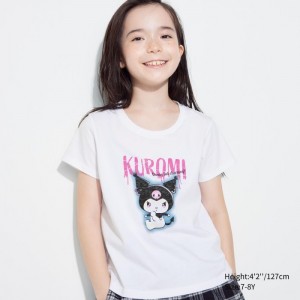 Koszulki Z Grafiką Dziecięce Uniqlo Sanrio characters Cropped UT (Short-Sleeve) Białe,Uniqlo Polska | J867959