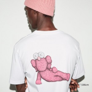 Koszulki Z Grafiką Męskie Uniqlo KAWS UT (Short-Sleeve) Białe,Uniqlo Polska | O890298