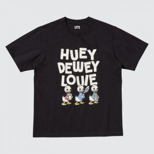Koszulki Z Grafiką Męskie Uniqlo Magic For All Favorites UT (Short-Sleeve) Czarne,Uniqlo Polska | X799343