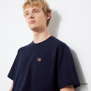 Koszulki Z Grafiką Męskie Uniqlo UT Archive UT (Short-Sleeve) (Keith Haring) Granatowe,Uniqlo Polska | B506311