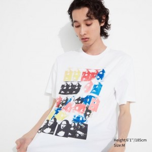 Koszulki Z Grafiką Męskie Uniqlo UT Archive UT (Short-Sleeve) (Andy Warhol) Białe,Uniqlo Polska | V182816