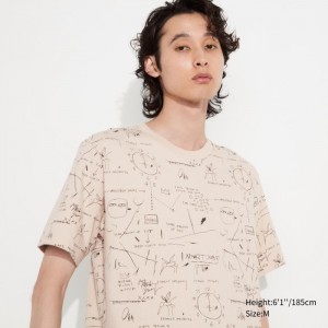 Koszulki Z Grafiką Męskie Uniqlo UT Archive UT (Short-Sleeve) (Jean-Michel Basquiat) Natural,Uniqlo Polska | V096401