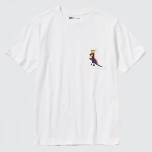 Koszulki Z Grafiką Męskie Uniqlo UT Archive UT (Short-Sleeve) (Jean-Michel Basquiat) Białe,Uniqlo Polska | R019946