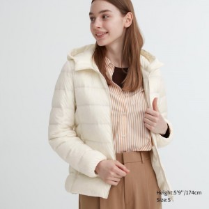 Kurtka Puchowa Damskie Uniqlo Ultra Light Białe,Uniqlo Polska | Z887902
