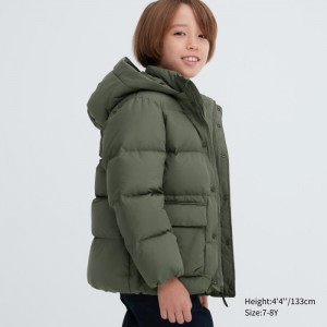 Kurtka Puchowa Dziecięce Uniqlo Warm-Padded Oliwkowe,Uniqlo Polska | R098429