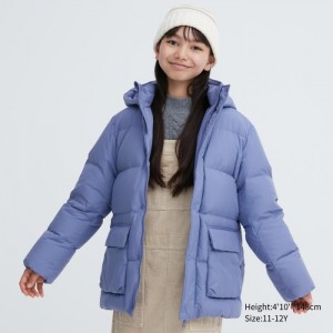Kurtka Puchowa Dziecięce Uniqlo Warm-Padded Fioletowe,Uniqlo Polska | T968420