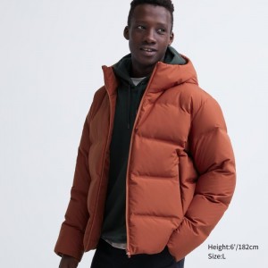 Kurtka Puchowa Męskie Uniqlo Seamless (3D Cut) Pomarańczowe,Uniqlo Polska | W373152
