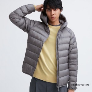 Kurtka Puchowa Męskie Uniqlo Ultra Light (3D Cut) Szare,Uniqlo Polska | A268404