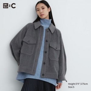 Kurtki Damskie Uniqlo Oversized Szare,Uniqlo Polska | C506299