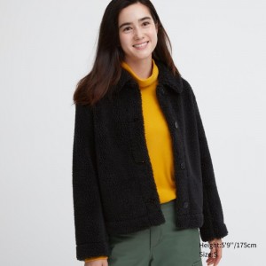 Kurtki Damskie Uniqlo Pile-Lined Fleece Czarne,Uniqlo Polska | U292118