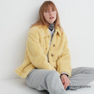 Kurtki Damskie Uniqlo Pile-Lined Fleece Żółte,Uniqlo Polska | L824188