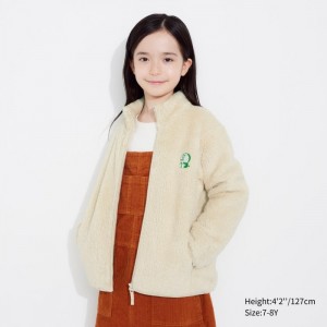 Kurtki Dziecięce Uniqlo Doraemon Sustainability Mode Fluffy Yarn Fleece Full-Zip Natural,Uniqlo Polska | T577959