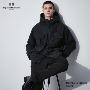 Kurtki Męskie Uniqlo PUFFTECH Utility (HEATTECH) Czarne,Uniqlo Polska | C467136