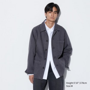 Kurtki Męskie Uniqlo Utility Szare,Uniqlo Polska | E933348