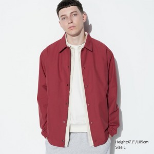 Kurtki Męskie Uniqlo Work Czerwone,Uniqlo Polska | N596615