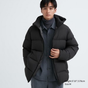 Kurtki Puchowe Męskie Uniqlo Powder Soft (NANODESIGN™) Czarne,Uniqlo Polska | T893147