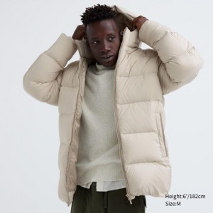 Kurtki Puchowe Męskie Uniqlo Powder Soft (NANODESIGN™) Natural,Uniqlo Polska | F445292