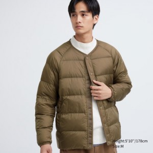 Kurtki Puchowe Męskie Uniqlo Recycled Brązowe,Uniqlo Polska | N962405