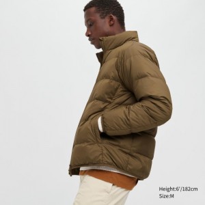 Kurtki Puchowe Męskie Uniqlo Ultra Light (3D Cut Wide Quilt) (2022 Edition) Brązowe,Uniqlo Polska | P177201