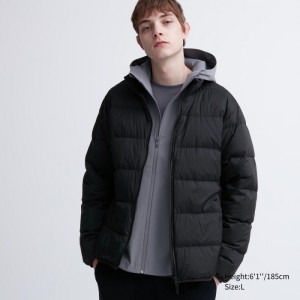 Kurtki Puchowe Męskie Uniqlo Ultra Light (3D Cut Wide Quilt) Czarne,Uniqlo Polska | R133060