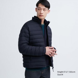 Kurtki Puchowe Męskie Uniqlo Ultra Light (Narrow Quilt) Granatowe,Uniqlo Polska | P699135