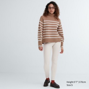 Legginsy Damskie Uniqlo HEATTECH Ultra Stretch High-Rise Pants Białe,Uniqlo Polska | Q000860