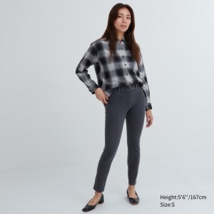 Legginsy Damskie Uniqlo Ultra Stretch Denim Pants Ciemny Szare,Uniqlo Polska | C385714