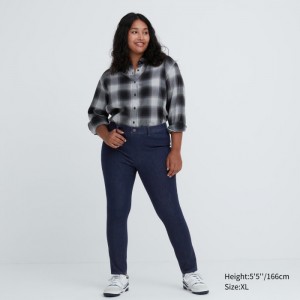 Legginsy Damskie Uniqlo Ultra Stretch Denim Pants Granatowe,Uniqlo Polska | M393596