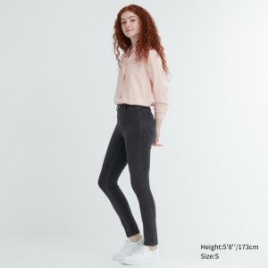 Legginsy Damskie Uniqlo Ultra Stretch Denim Pants (Tall) Ciemny Szare,Uniqlo Polska | J858932