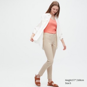 Legginsy Damskie Uniqlo Ultra Stretch Pants Beżowe,Uniqlo Polska | V642270