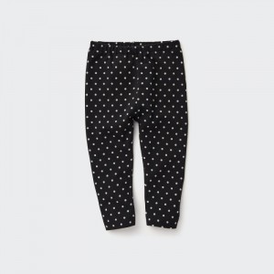 Legginsy Niemowlęce Uniqlo Full-Length (Dotted) Czarne,Uniqlo Polska | G782325