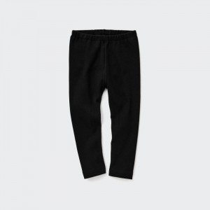Legginsy Niemowlęce Uniqlo Full-Length (Ribbed) Czarne,Uniqlo Polska | Y539150