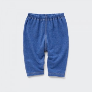 Legginsy Niemowlęce Uniqlo Relaxed-Fit Cropped Niebieskie,Uniqlo Polska | G655923