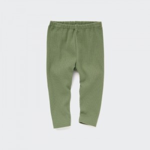 Legginsy Niemowlęce Uniqlo Ribbed Oliwkowe,Uniqlo Polska | C780103