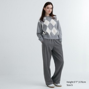 Lounge Pants Damskie Uniqlo Flannel Ciemny Szare,Uniqlo Polska | O889633