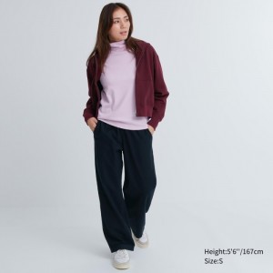 Lounge Pants Damskie Uniqlo Flannel Czarne,Uniqlo Polska | A981891