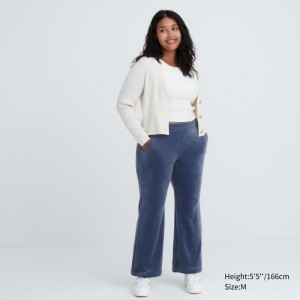 Lounge Pants Damskie Uniqlo Ultra Stretch Smooth Niebieskie,Uniqlo Polska | S765445