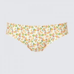 Majtki Damskie Uniqlo Frilled Mid-Rise Kremowe,Uniqlo Polska | T222069