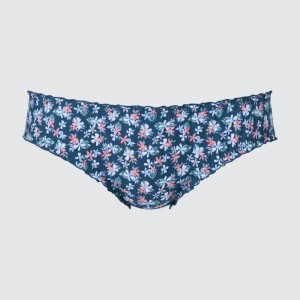 Majtki Damskie Uniqlo Frilled Mid-Rise Niebieskie,Uniqlo Polska | V548694