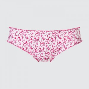 Majtki Damskie Uniqlo Frilled Mid-Rise Różowe,Uniqlo Polska | U431151