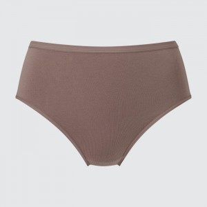 Majtki Damskie Uniqlo High Rise (Basic) Brązowe,Uniqlo Polska | Z411337
