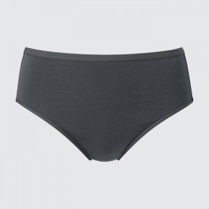 Majtki Damskie Uniqlo Plain High-Rise Ciemny Szare,Uniqlo Polska | D130213