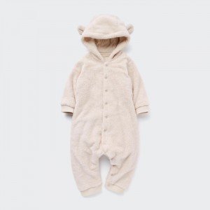 One Piece & Sets Niemowlęce Uniqlo Fluffy Yarn Fleece Outfit Natural,Uniqlo Polska | B200456