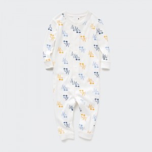 One Piece & Sets Niemowlęce Uniqlo Joy of Print Outfit Long Sleeve (Dog) Białe,Uniqlo Polska | M486389