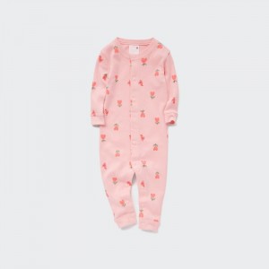 One Piece & Sets Niemowlęce Uniqlo Joy of Print Long-Sleeve Outfit (Bird) Różowe,Uniqlo Polska | A068446