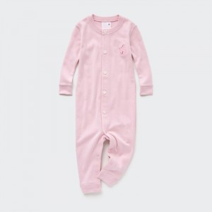 One Piece & Sets Niemowlęce Uniqlo Long-Sleeve Outfit Różowe,Uniqlo Polska | F355428