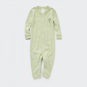 One Piece & Sets Niemowlęce Uniqlo Long-Sleeve Outfit Głęboka Zielone,Uniqlo Polska | O607595