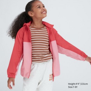 Parka Dziecięce Uniqlo Pocketable Nylon (Color Block) Różowe,Uniqlo Polska | K449690